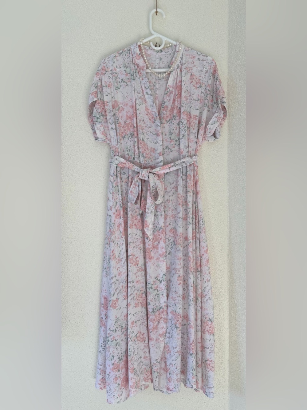 H&M Floral Maxi Dress in Pink and Mint - Picture 10 of 11